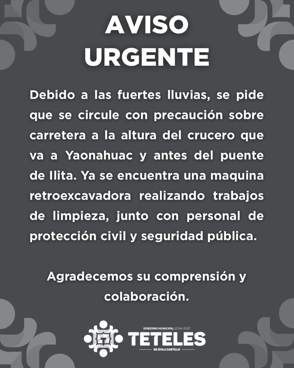 Aviso urgente